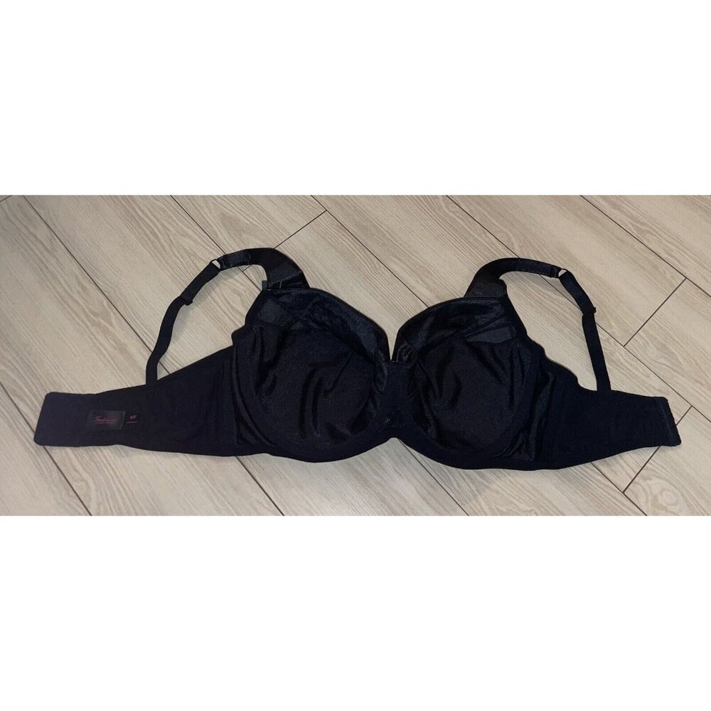 Frederick's of Hollywood Va Va Voom Satin Bra Padded UW Womens 40F Black New Nwt - Picture 5 of 6